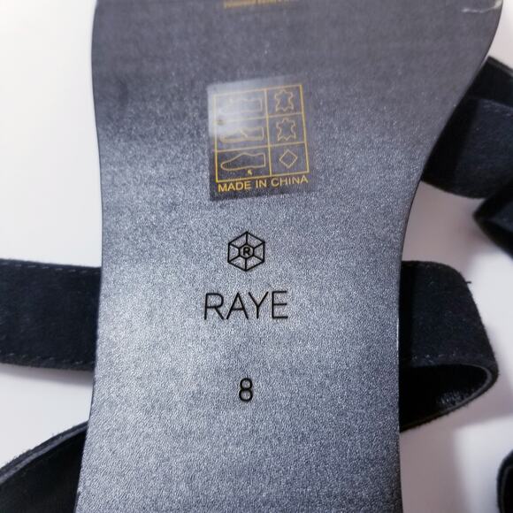 Revolve Raye Black Toe Ring Strappy Sandals - Picture 4 of 9